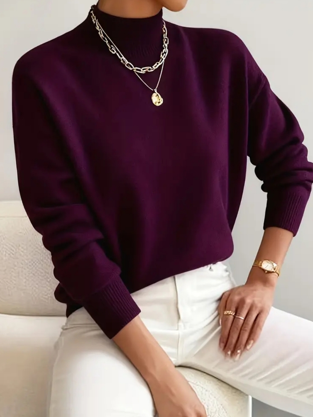 Mock Turtleneck Sweater